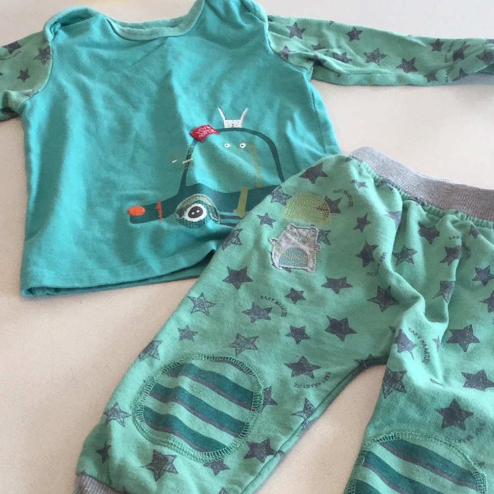 Boys matching outfit.